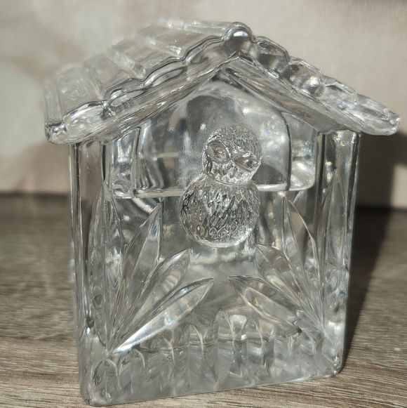 Princess House Crystal Birdhouse With Removable Lid Trinket Box - Picture 1 of 11